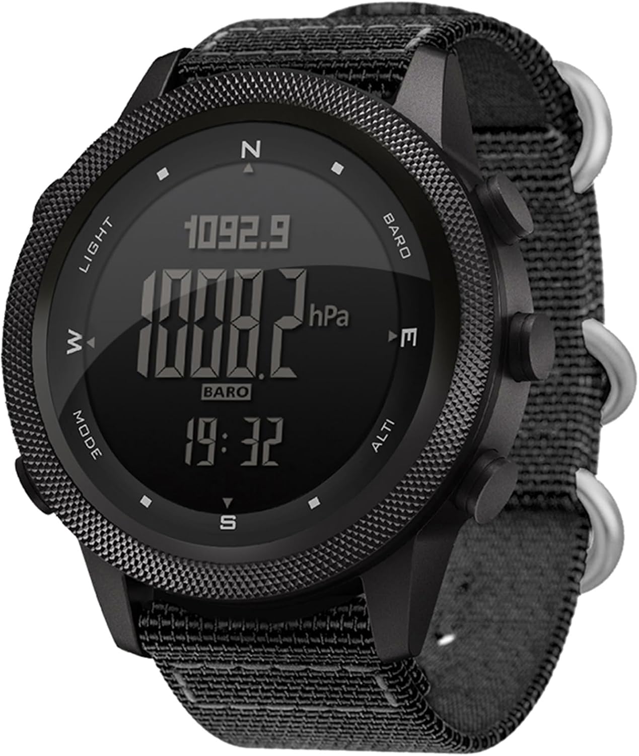 Multifunctional Digital Watch Men Sports Running Swimming Sports Altimeter Barometer Compass Black