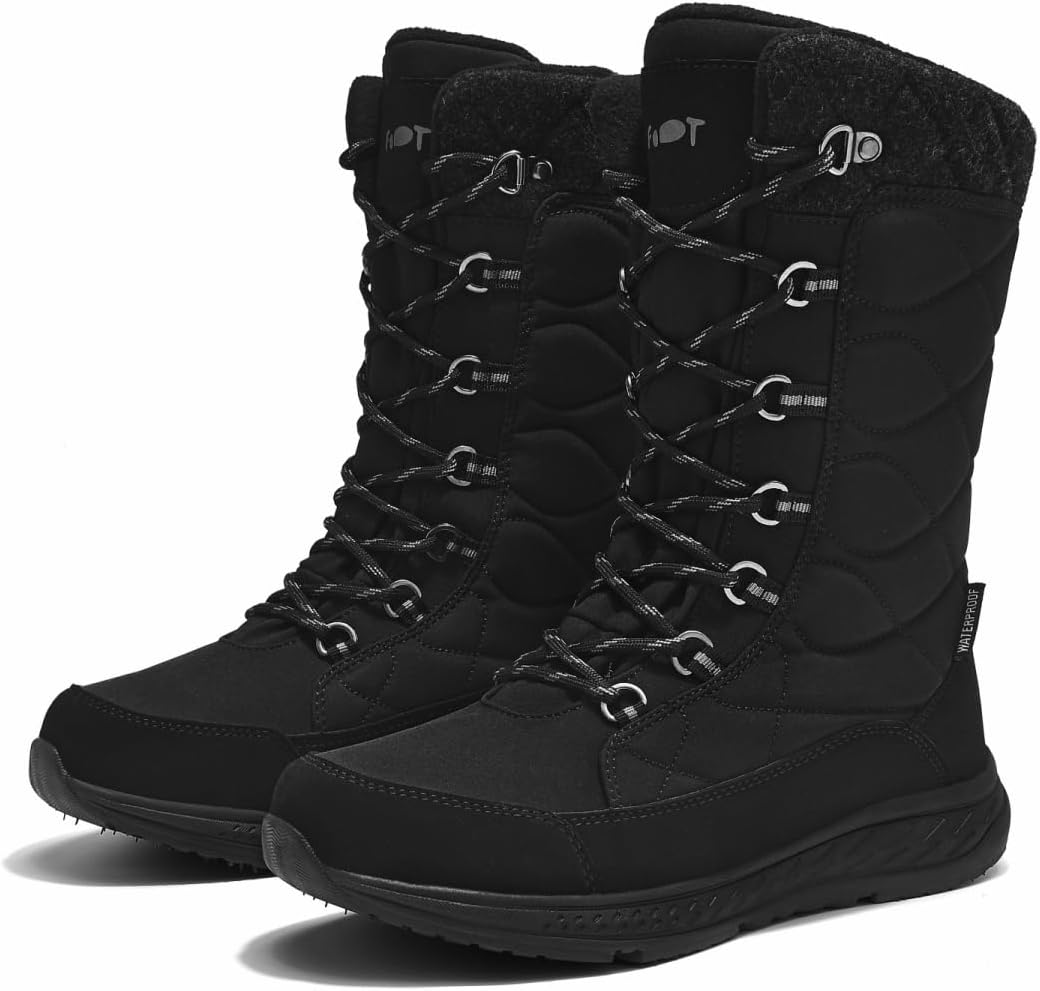 Merdoo Women's Waterproof Winter Boots with Warm Lining Non-Slip Winter Snow Boots 37-42