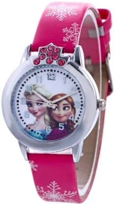 Disney Frozen – Watch – Leather – Pink – Diameter 29 mm, Strap
