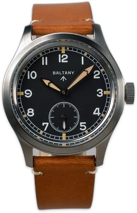 Baltany D12 Minitary Vintage Quartz Watch Stainless Steel VD78 Movement 200M Waterproof Sub-Second Field Watch