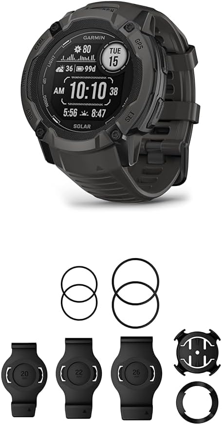 Garmin Instinct 2 Solar Tactical - Rugged GPS Smartwatch with Infinite Battery Life in Smartwatch Mode & QuickFit Band