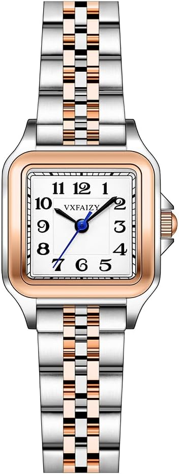 Ladies Delicate Square Arabic Numerals Easy Read Dress Watch for Women
