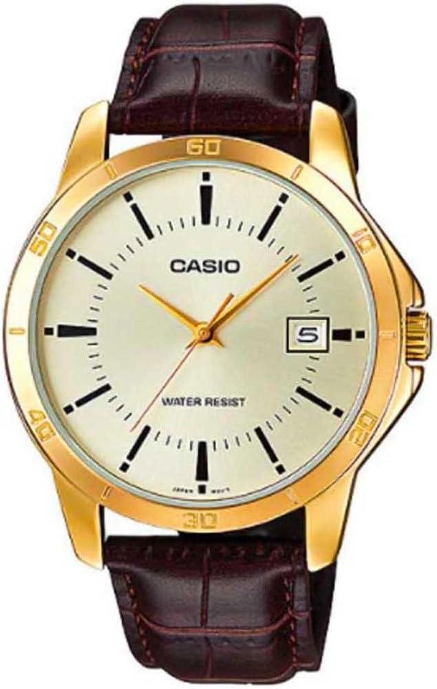 Casio MTP-V004GL-9A Elegant Watch, champagne, Classic