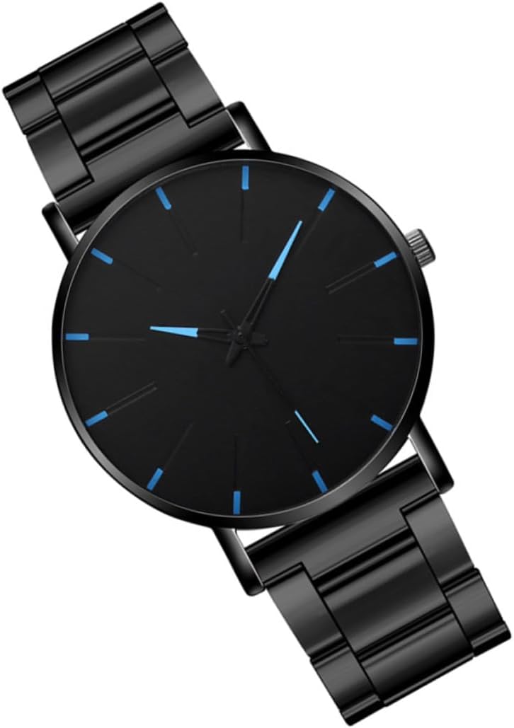 Men's Wrist Watch in Stainless Steel Ultra Thin with Battery Movement Classic Elegant Design for Daily Use and Casual Occasions