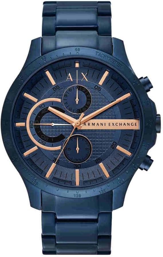Armani Exchange Orologio per uomo, Movimento cronografo al quarzo e cassa da 46 mm con cinturino in acciaio