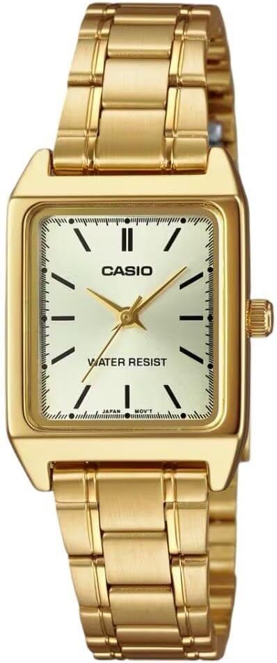 Casio Watch with Japanese Movement LTP+V007G.9E 22 mm22 x 33 mm, champagne, Classic