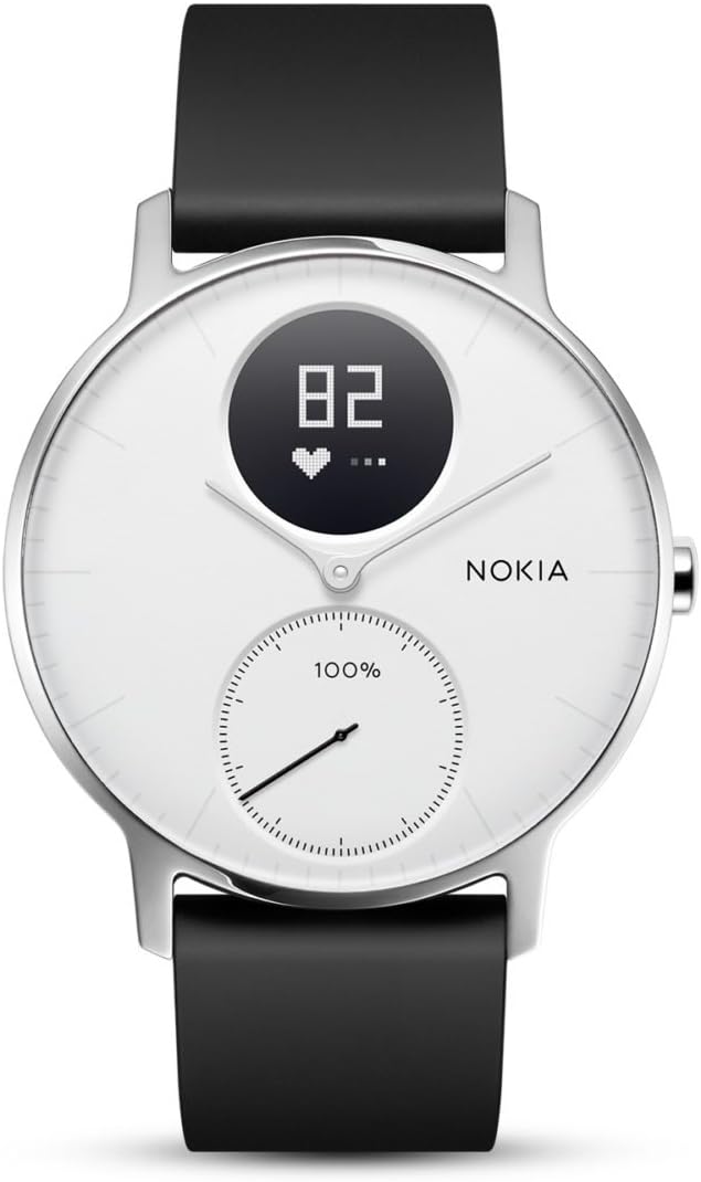 Withings Steel HR Hybrid Smart Watch, Activity Tracker with Connected GPS, Heart Rate Monitor, Sleep Tracker, Water Resistance and 25 Days Run Time