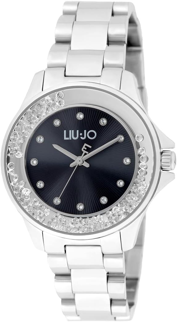 Liu Jo Women's Elegant Steel Quartz Watch - Dancing Elegance Model TLJ2498 - Crystal Rotating Dial Watch