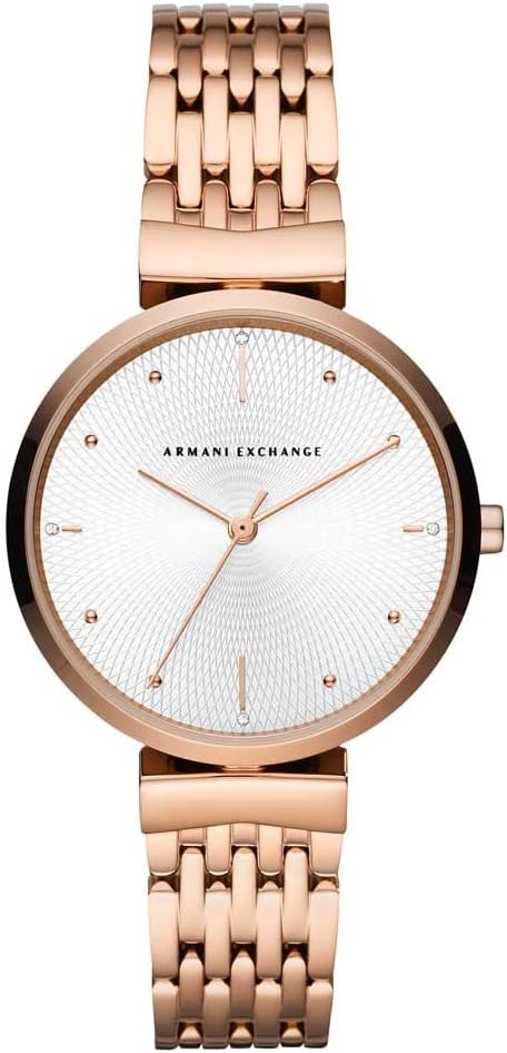 Armani Exchange Orologio da donna, Movimento al quarzo a tre lancette e cassa da 36 mm con cinturino in acciaio inossidabile