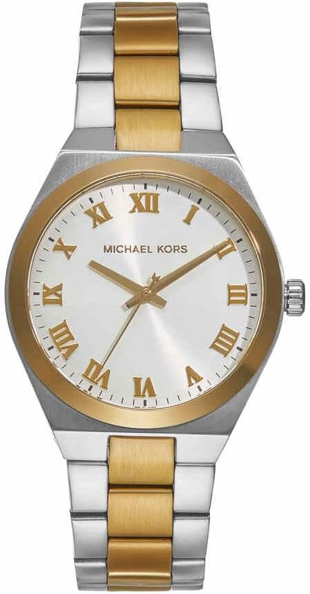 Michael Kors Orologio Lennox da donna, Movimento al quarzo a tre lancette in tonalità argento con cinturino in acciaio inossidabile