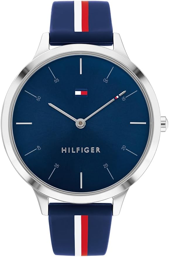 Tommy Hilfiger 1782499 Women's Analogue Quartz Watch with Blue Silicone Strap, marine