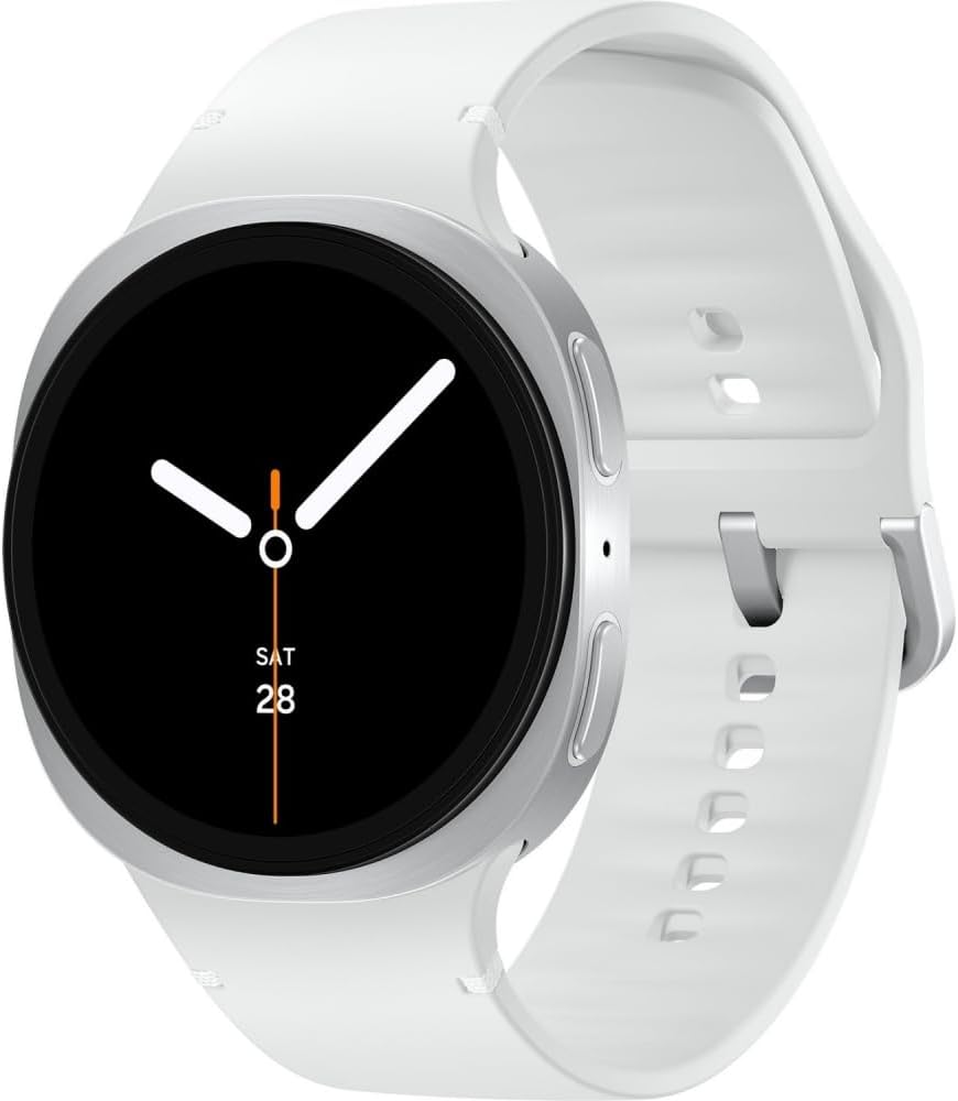 Samsung Galaxy Watch 8 3.8 cm [1.5] AMOLED 44 mm Digital 480 x 480 pixels Touchscreen Silver Wi-Fi GPS [satellite] (Samsung Galaxy Watch 8 Silver 44mm DE)