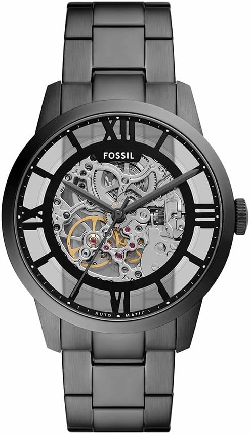 Fossil Townsman Men's Watch with Three Hands Automatic Movement with Stainless Steel or Leather Strap