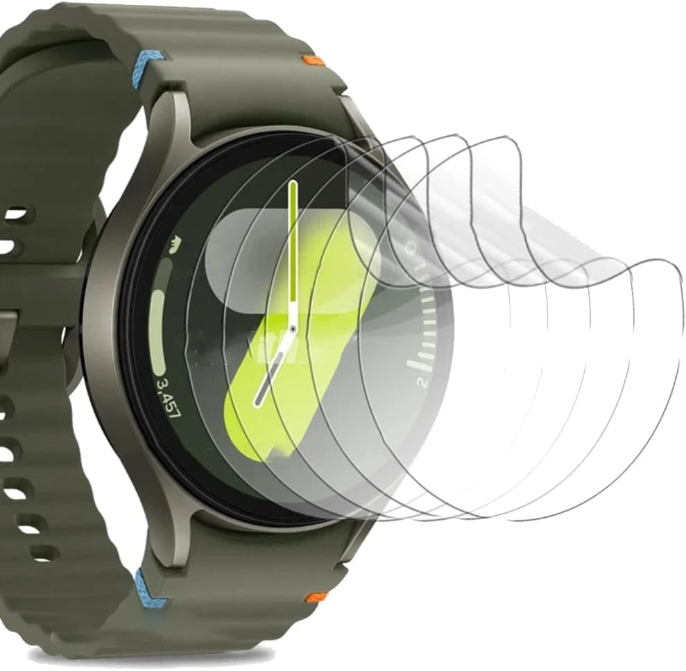 [5 Pack] Hydrogel Screen Protector for Samsung Galaxy Watch 7 44 mm, [Flexible Film] Soft TPU Screen Protectors [HD Clear]