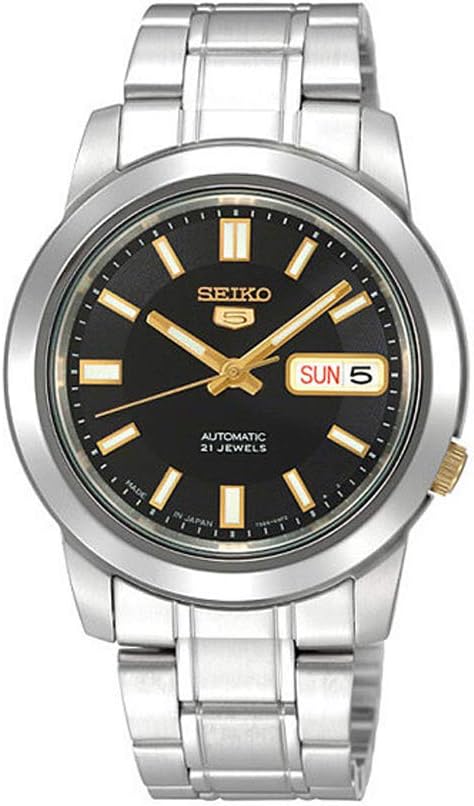 Seiko SNKK17K1 Unisex Adult Automatic Analogue Watch with Stainless Steel Strap, Metallic, Bracelet
