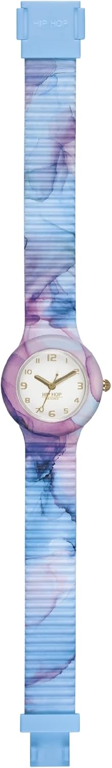 HIP HOP, In The Clouds Collection Women's Watch with Printed Silicone Strap, 32 mm Case, Miyota 7T35 Quartz Movement