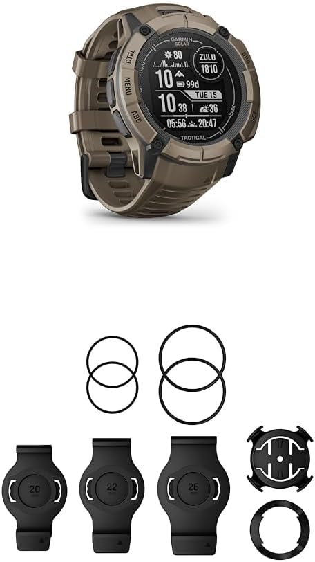 Garmin Instinct 2 Solar Tactical - Rugged GPS Smartwatch with Infinite Battery Life in Smartwatch Mode & QuickFit Band