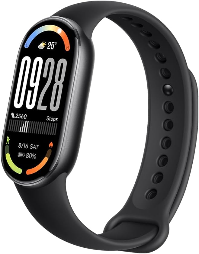 Xiaomi Smart Band 10 (Fitness Tracker), 1.72" AMOLED display, multimateriale, autonomia 21 gg, ricarica rapida, 150+ sport, monitoraggio benessere e sonno, HyperOS 2.0, resistente 5ATM, Compass