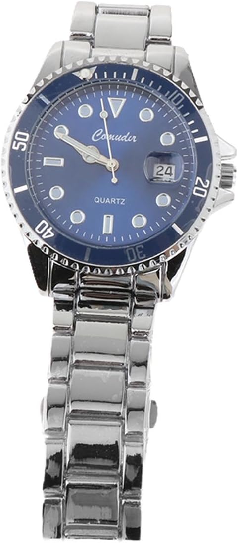 LOVIVER Mens Automatic Mechanical Watch Analog Wrist Watch Luxury Office Waterproof Calendar Quartz Movement Activity Watch Blue