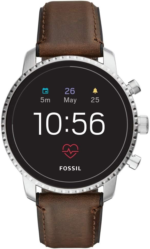 Fossil Q Explorist HR smartwatch Silver GPS (satellite), Strap