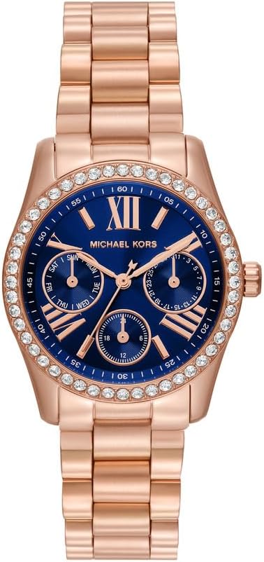 Michael Kors Lexington Watch for Women, Quartz Chronograph Movement with Stainless Steel Strap