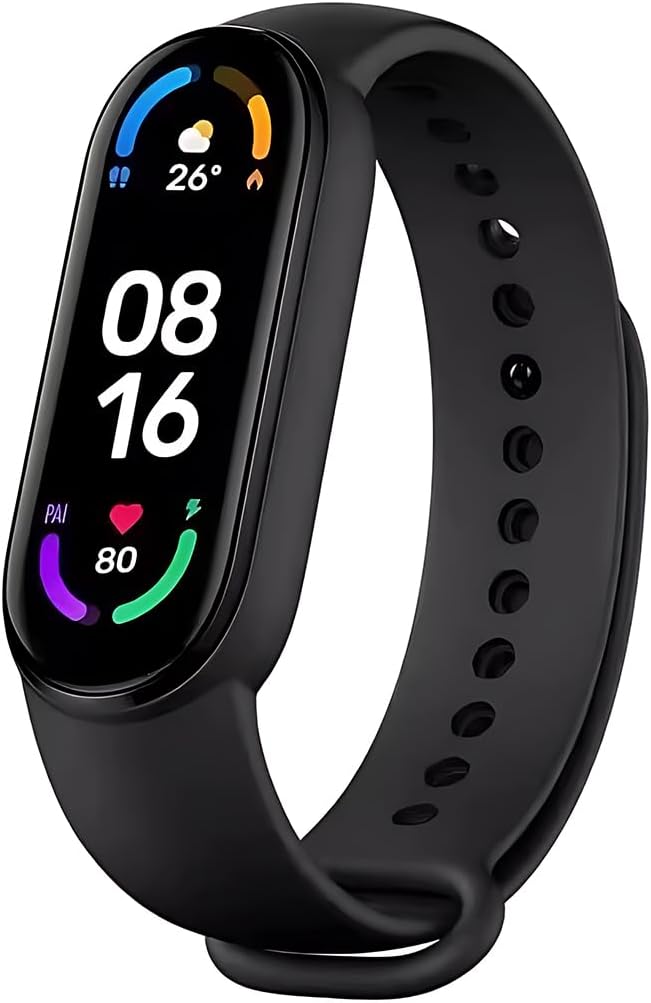 Fitness and Wellness Tracker, Fitness Watch, Health Watch, Heart Rate Measurement, Stress Management, Sleep Analysis, Compatible with Android and iOS (Black)