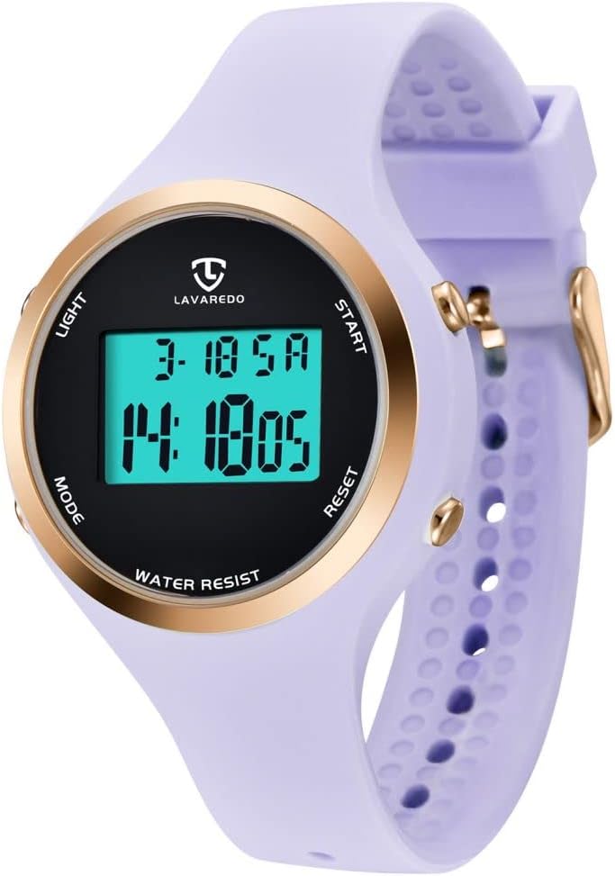 BEN NEVIS Children's Digital Watch with Alarm Clock, Night Display, Light, Stopwatch, Calendar, 12/24 Hours, Children's Sports Watch with Silicone Strap