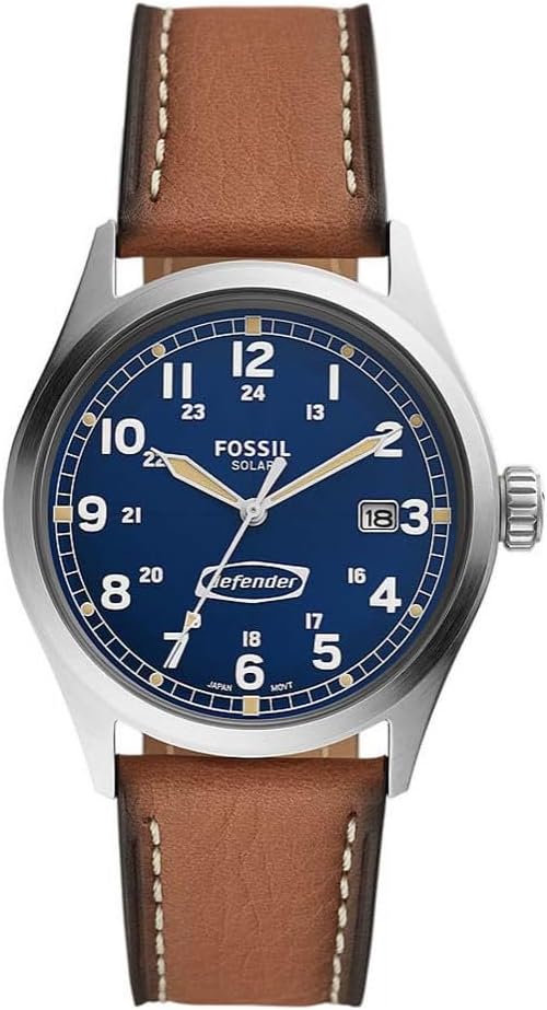 Fossil Defender Men's Solar Powered Watch with Steel or Leather Strap