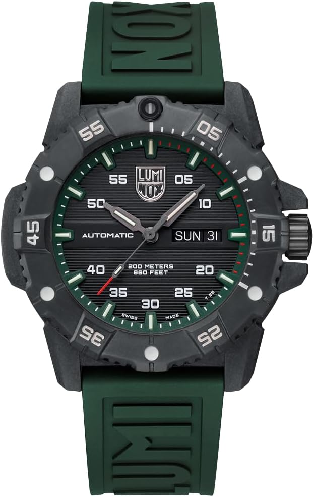 Luminox Mens Analog Swiss Automatic Movement Rubber Band XS.3877 Black Strap Watch