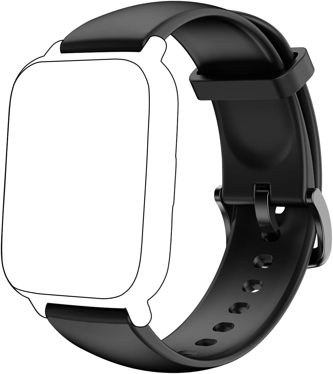 RUIMEN Replacement Silicone Smart Watch Bands for H1 Smart Watch 22mm