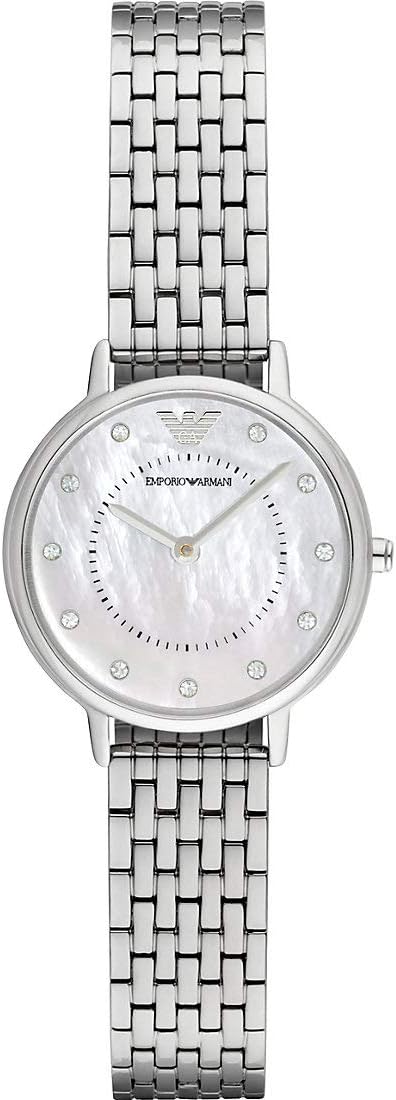 Emporio Armani Watch for Women, 28mm Quartz Two Hand Movement with Stainless Steel or Leather Strap