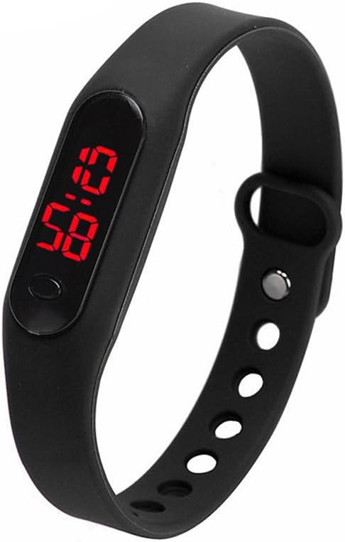 Demiawaking, Unisex Kids Boys Girls Students Silicone Sports Watch with Strap