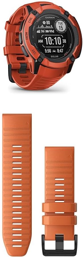 Garmin Instinct 2 Solar Tactical - Rugged GPS Smartwatch with Infinite Battery Life in Smartwatch Mode & QuickFit Band