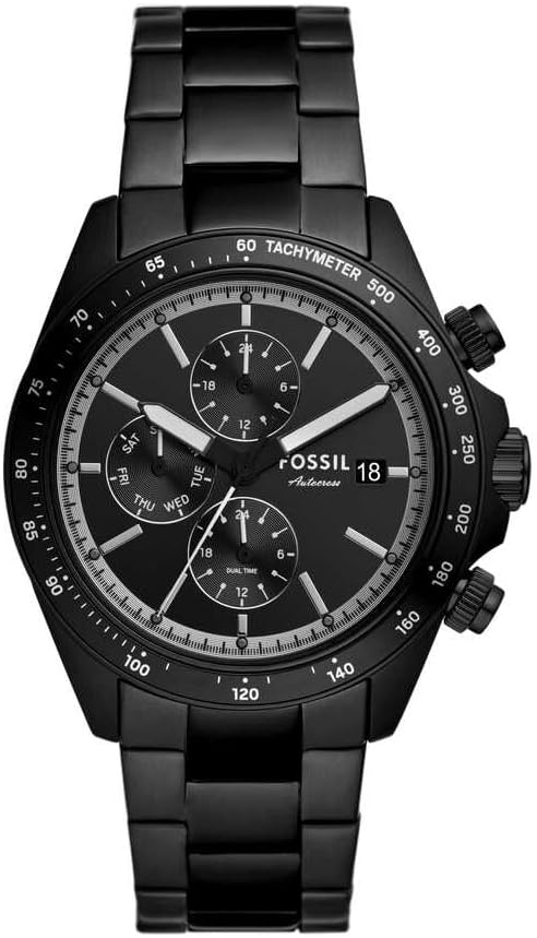 Fossil Autocross Men's Watch, Multifunction Quartz Movement with Stainless Steel or Leather Strap