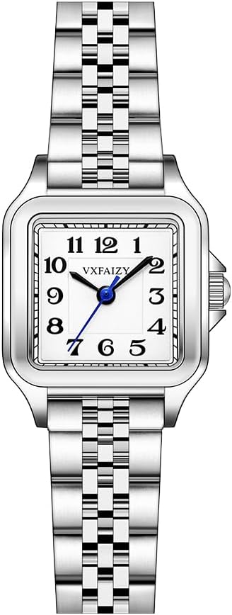 Ladies Delicate Square Arabic Numerals Easy Read Dress Watch for Women