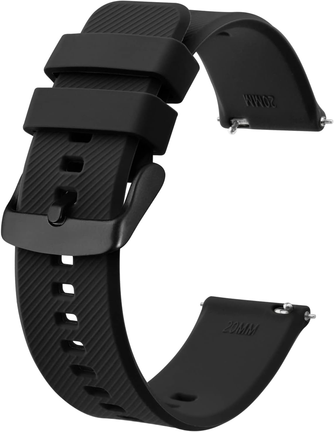 BISONSTRAP Watch Strap 18mm 19mm 20mm 21mm 22mm Silicone Quick Release Watch Bands for Men Women
