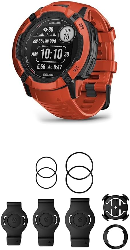 Garmin Instinct 2 Solar Tactical - Rugged GPS Smartwatch with Infinite Battery Life in Smartwatch Mode & QuickFit Band
