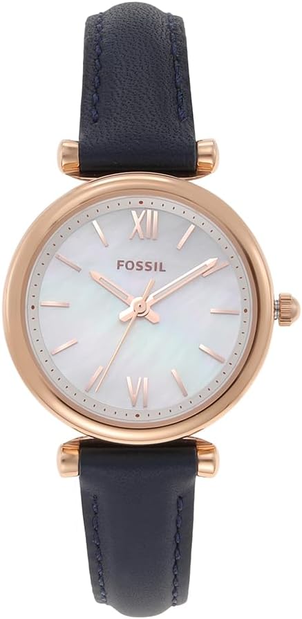 FOSSIL Orologio Carlie da donna, Movimento al quarzo a tre lancette con cinturino in pelle