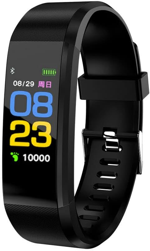 Fitness Activity Tracker Smart Band Pedometer Sport Bracelet Heart Rate Blood Pressure SmartBand Bluetooth Bracelet for Fitbits Smart Watch (BLACK)