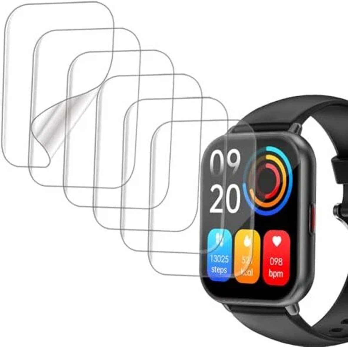 5 Pieces Hydrogel Film for Ruimen H1 1.85 Inches, HD Transparent TPU Soft Protective Film Screen Protector