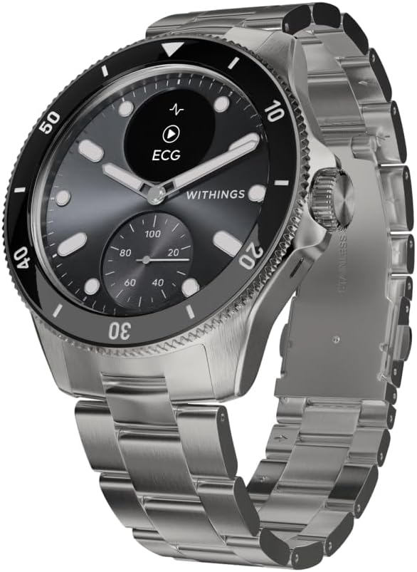 Withings ScanWatch Nova Hybrid Heart Health Smartwatch for Men and Women - ECG, SpO2, Temperature Monitor, Sleep Monitor, Respiratory Health, Cycling, 30 Day Battery for iOS and Android