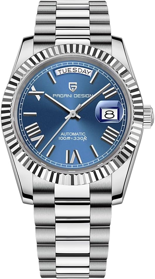 Pagani Design Men's Automatic Watch, Caliber NH36A Mechanical Men Watch DD40 AR Water Resistant Sapphire Crystal 100m Men's Watch 1783