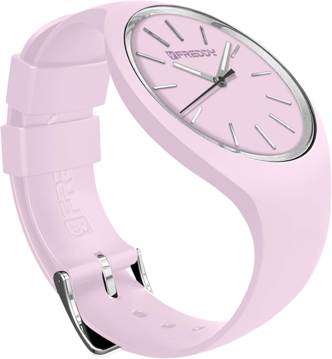 FREDDY Rhythm Women's Wrist Watch, Rhythm Silicone Watch, Round Dial 34 mm