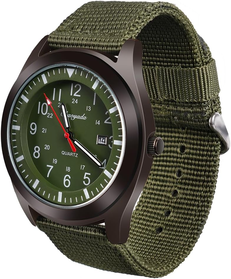 Vicloon Men's Watch, Military Watch, Quartz Analog Glow in the Dark Watches Field Outdoor Sport Wristwatch for Men Army Tactical Sports Minimalist Watches