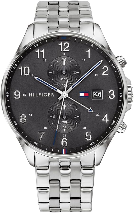 Tommy Hilfiger Multi Zifferblatt Quartz Uhr für Herren Edelstahlarmband