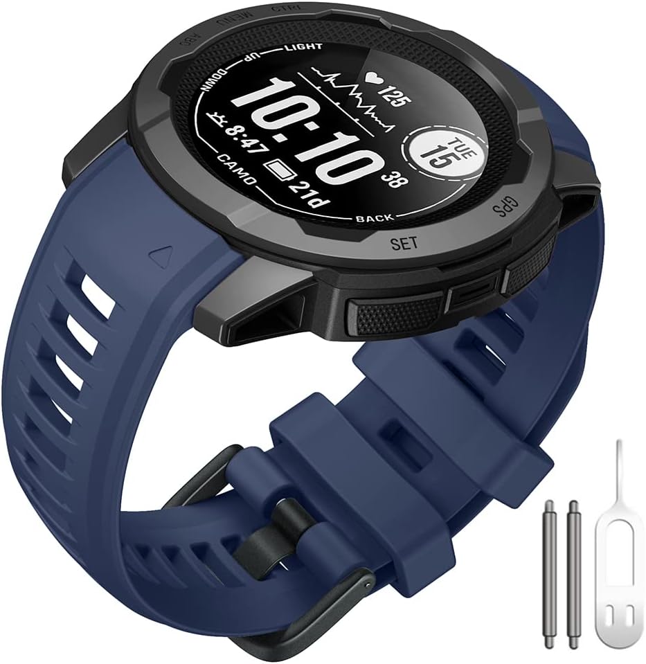 Compatible with Garmin Instinct 2/Instinct Strap, Silicone Replacement Sport Bracelet Suitable for Instinct 2/Instinct/Instinct Esports/Instinct Solar Smart Watch, Stone