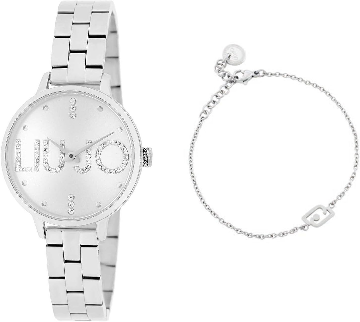 Liu Jo Couple Plus Women's Watch with Stainless Steel Case and Bracelet - Dial Colour: Silver, Case Diameter: 32 mm, TLJ2036