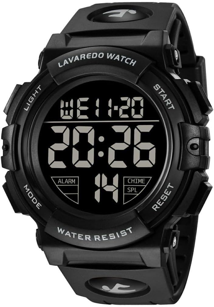 BEN NEVIS Men's Digital Watch Military Sports Watch 5ATM Waterproof Military Chronograph Wrist Watch for Men with LED Backlight Alarm Date / Shockproof