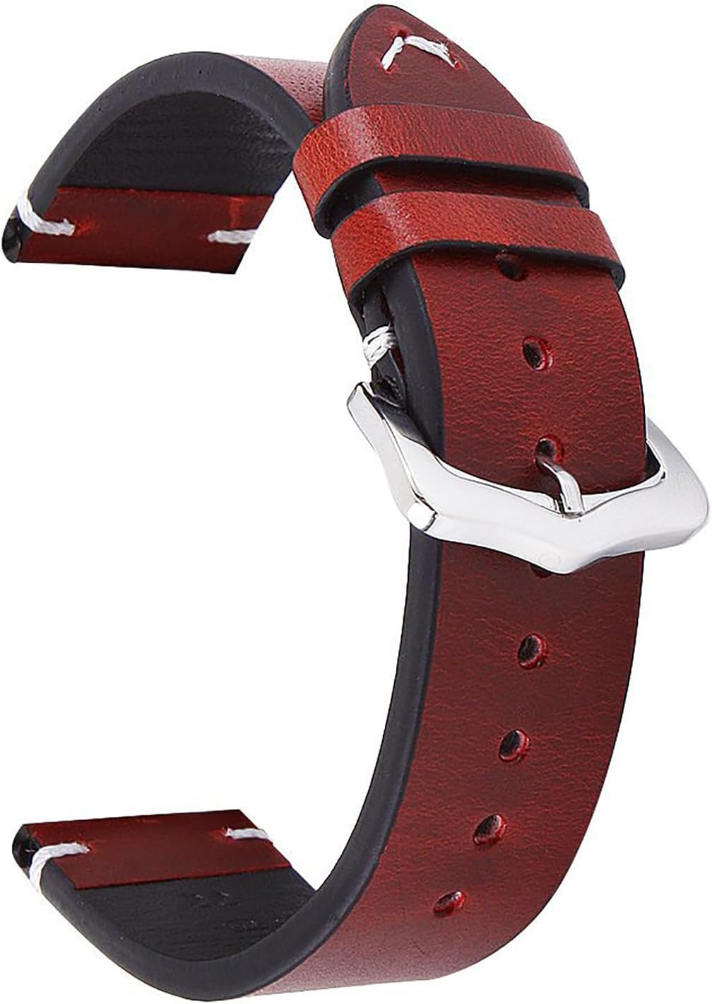 ELLENNE - Genuine Leather Universal Watch Strap - Men and Women Unisex Boy Girl 18 mm 20 mm 22 mm Leather C