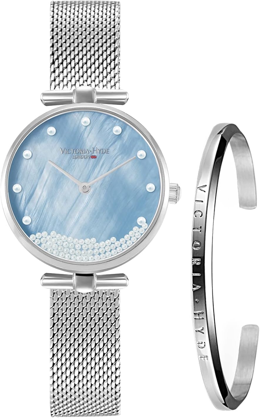 VICTORIA HYDE Women Mother of Pearl Dial Analog Quartz Wrist Watch